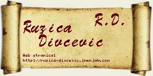 Ružica Divčević vizit kartica
